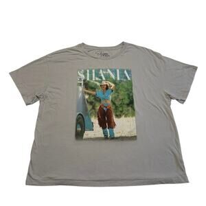 Shania Twain Short Sleeve Graphic Print T-Shirt Gray Mens XL Country Music